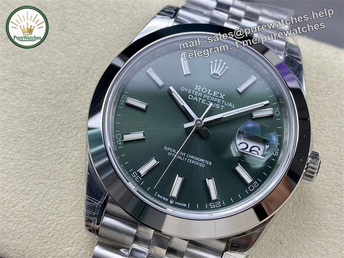 Green Datejust 41 Replica – Premium Mint Green Dial Datejust Super Clone 41mm - Image 3