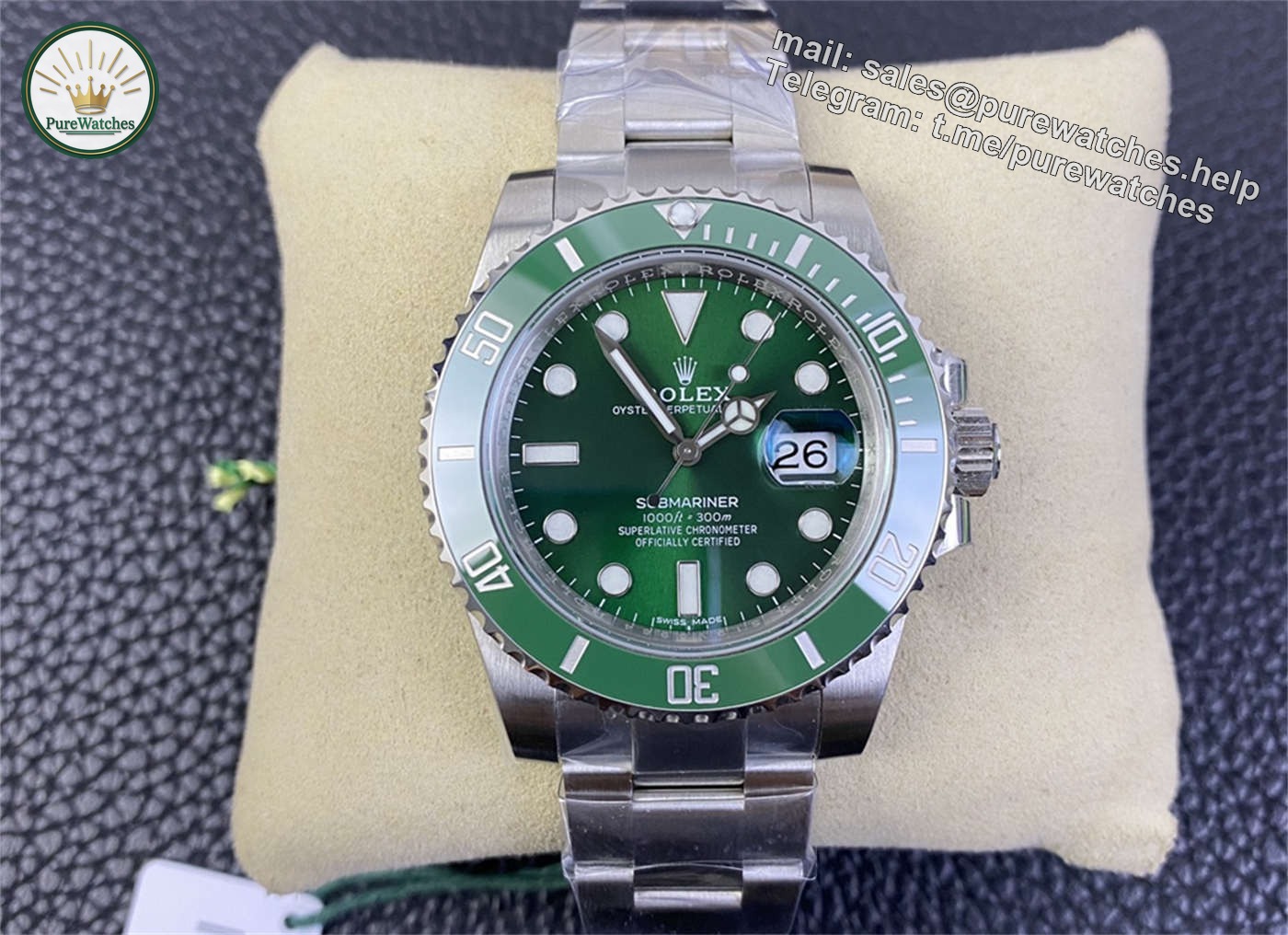 Hulk Rolex Submariner 116610LV VS Factory – Dandong 3135 Edition