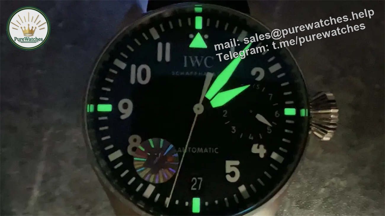 ZF Factory IWC Big Pilot Watch – Premium Stainless Steel Replica with Black Dial - Image 5