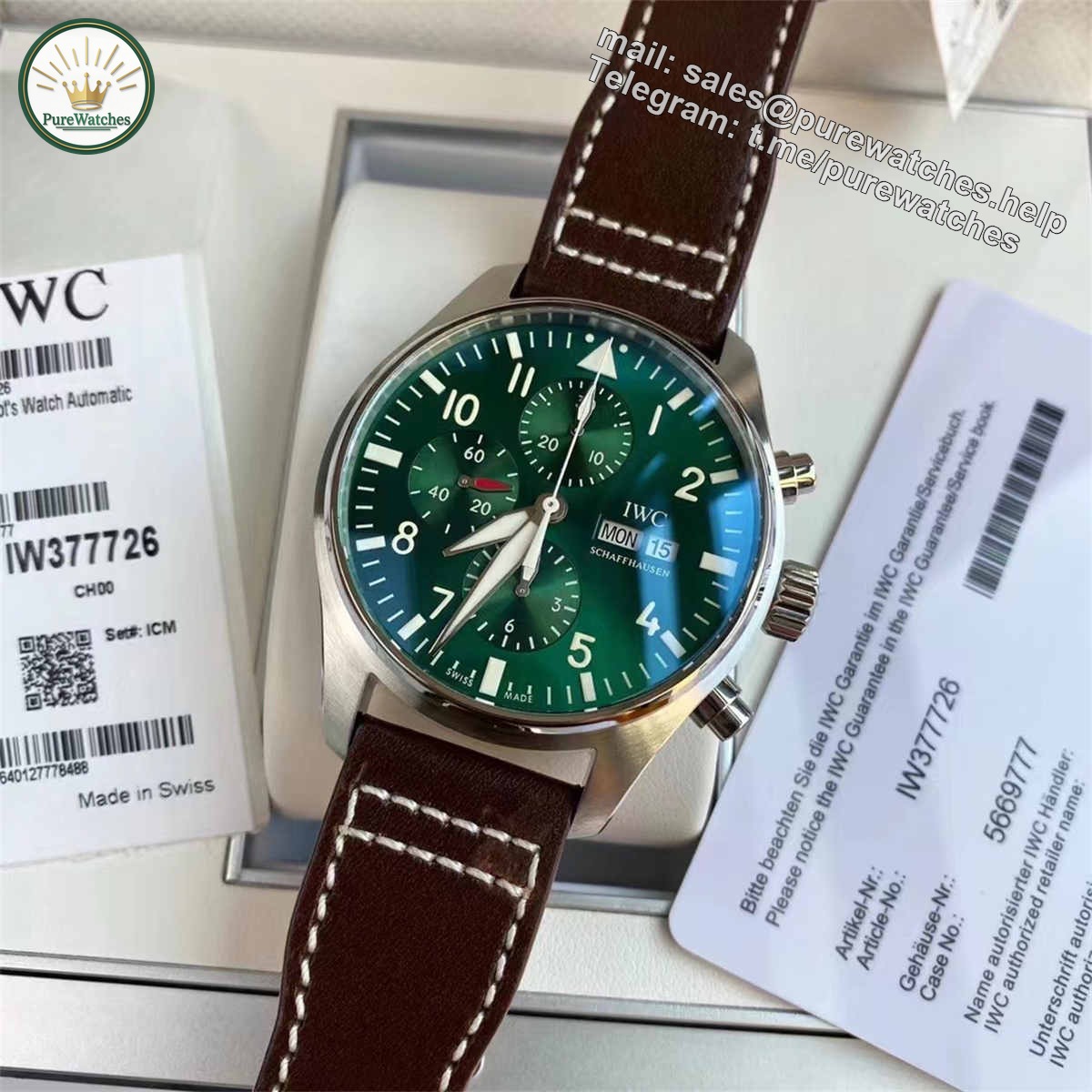 IWC IW377726 Pilot Chronograph – Blue Dial 43mm Automatic Men’s Watch - Image 3