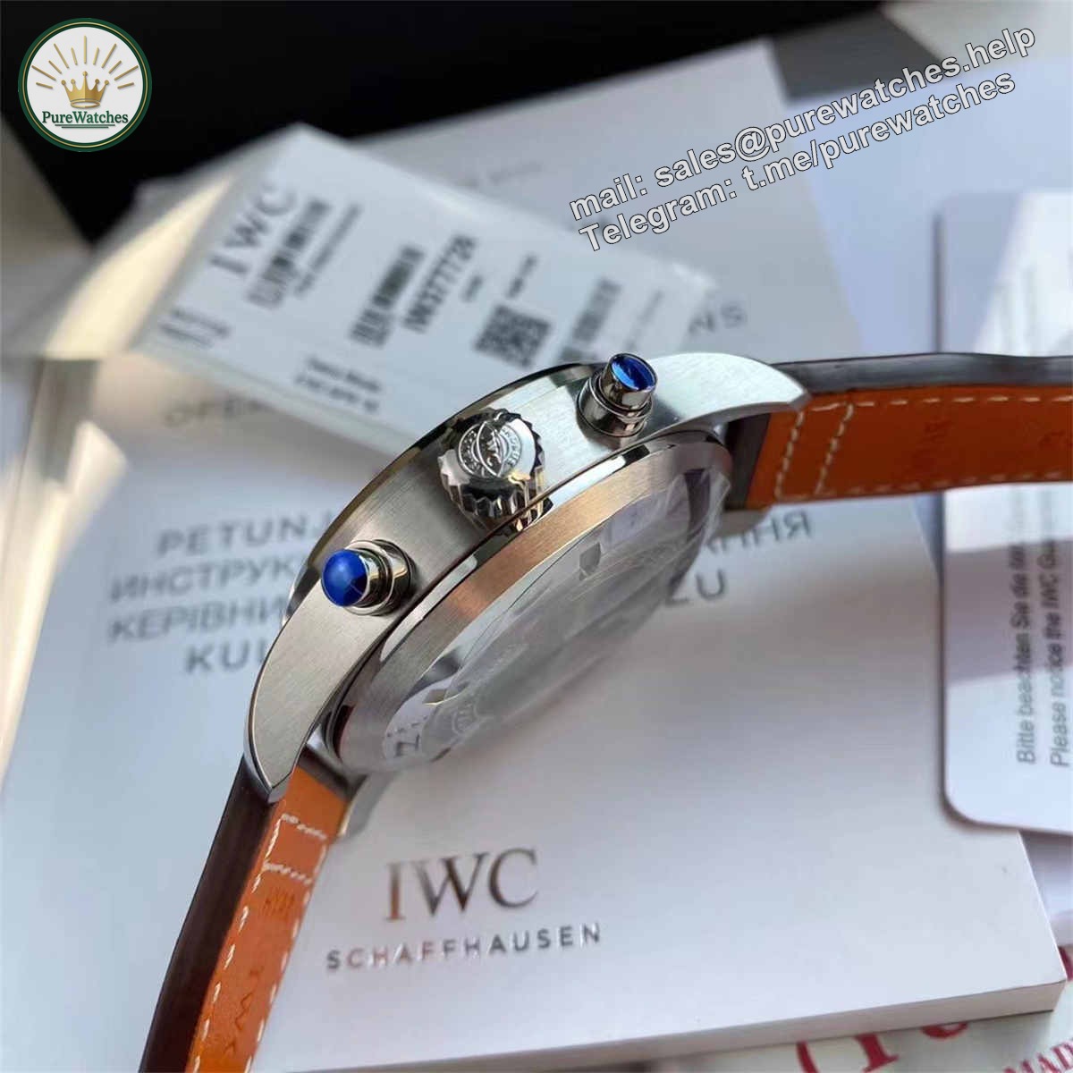 IWC IW377726 Pilot Chronograph – Blue Dial 43mm Automatic Men’s Watch - Image 6