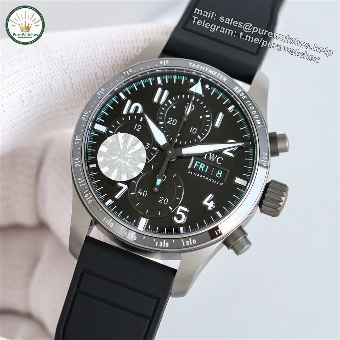 IWC Pilot IW388306 Replica – High Performance Chronograph Ceramic Bezel 41mm - Image 4