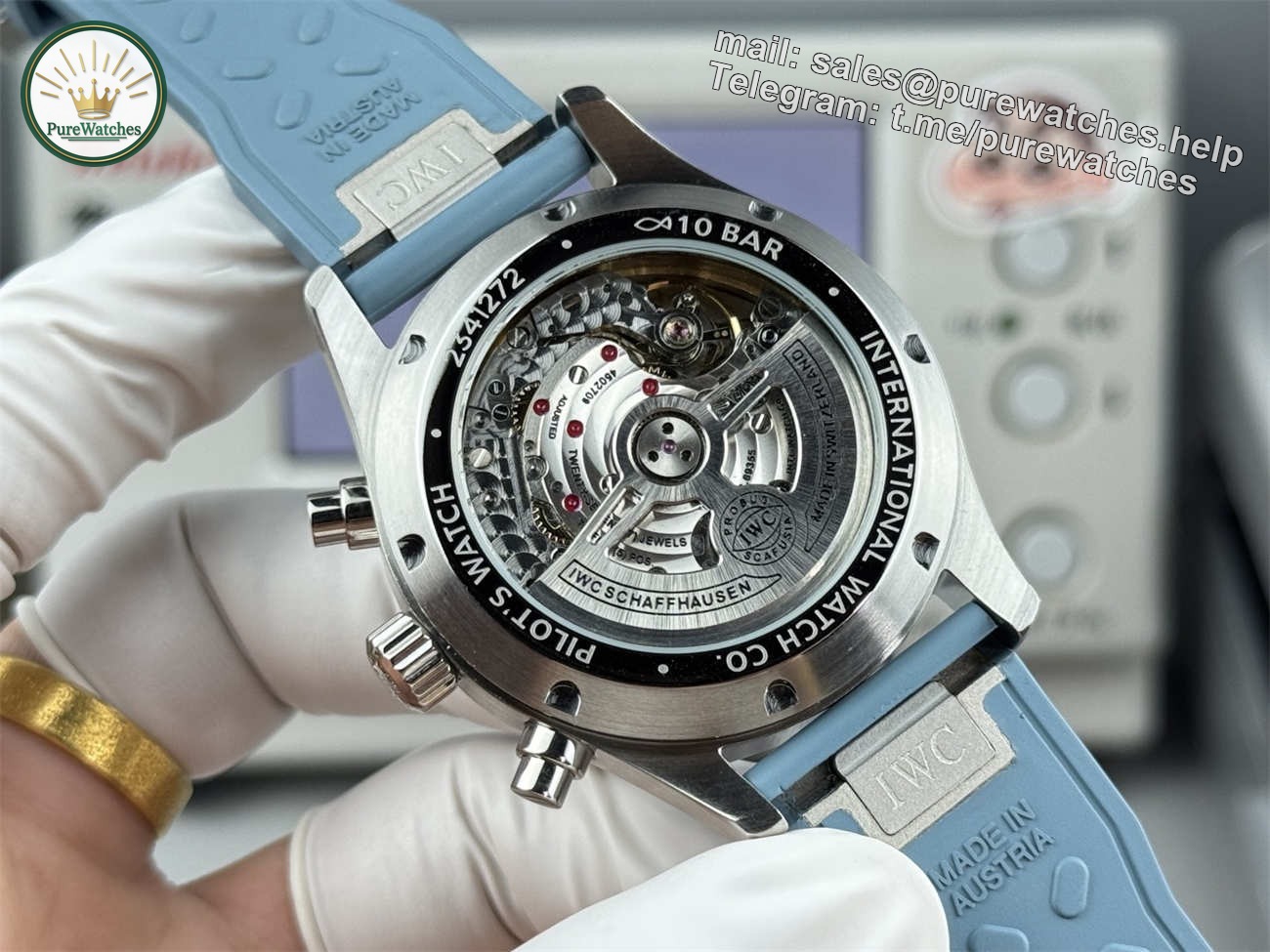 IWC Pilot IW389409 Replica – Miramar Blue AMG Chronograph Watch - Image 8