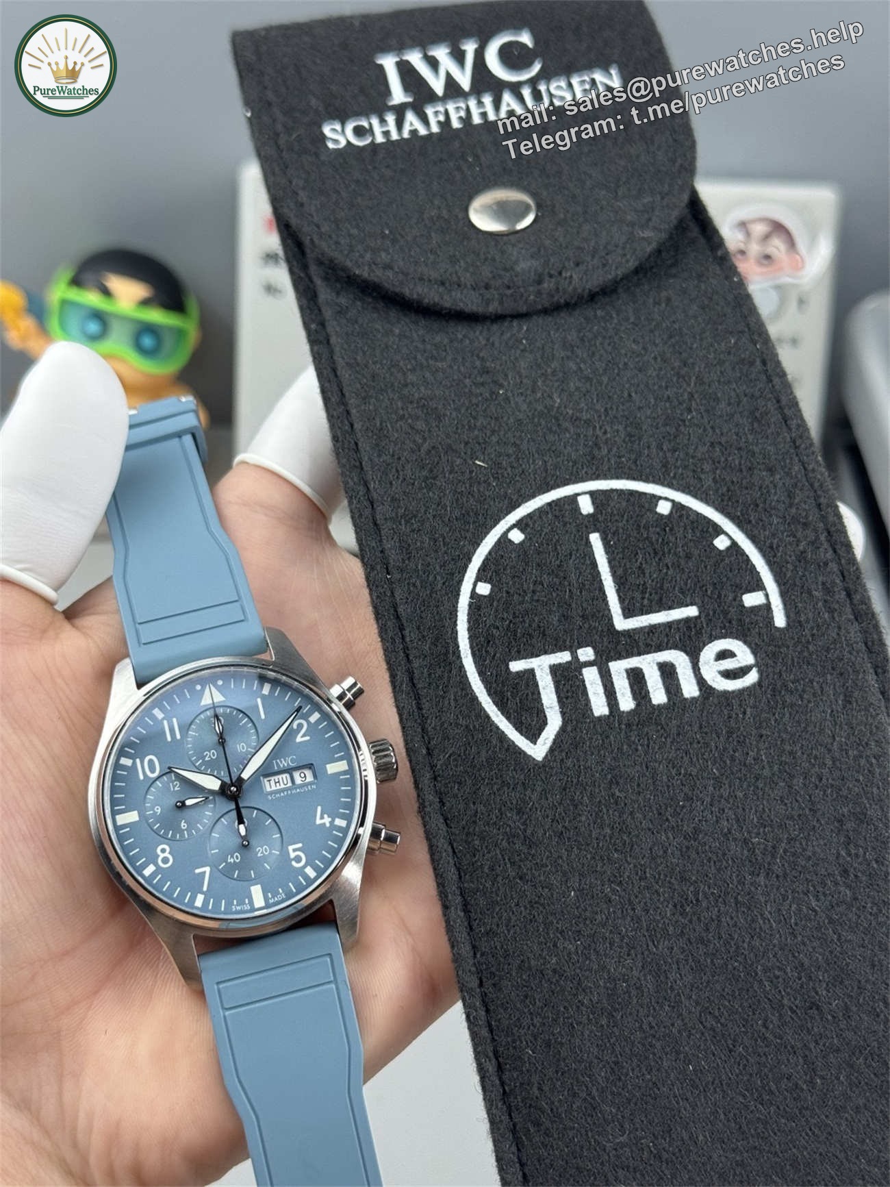 IWC Pilot IW389409 Replica – Miramar Blue AMG Chronograph Watch - Image 2