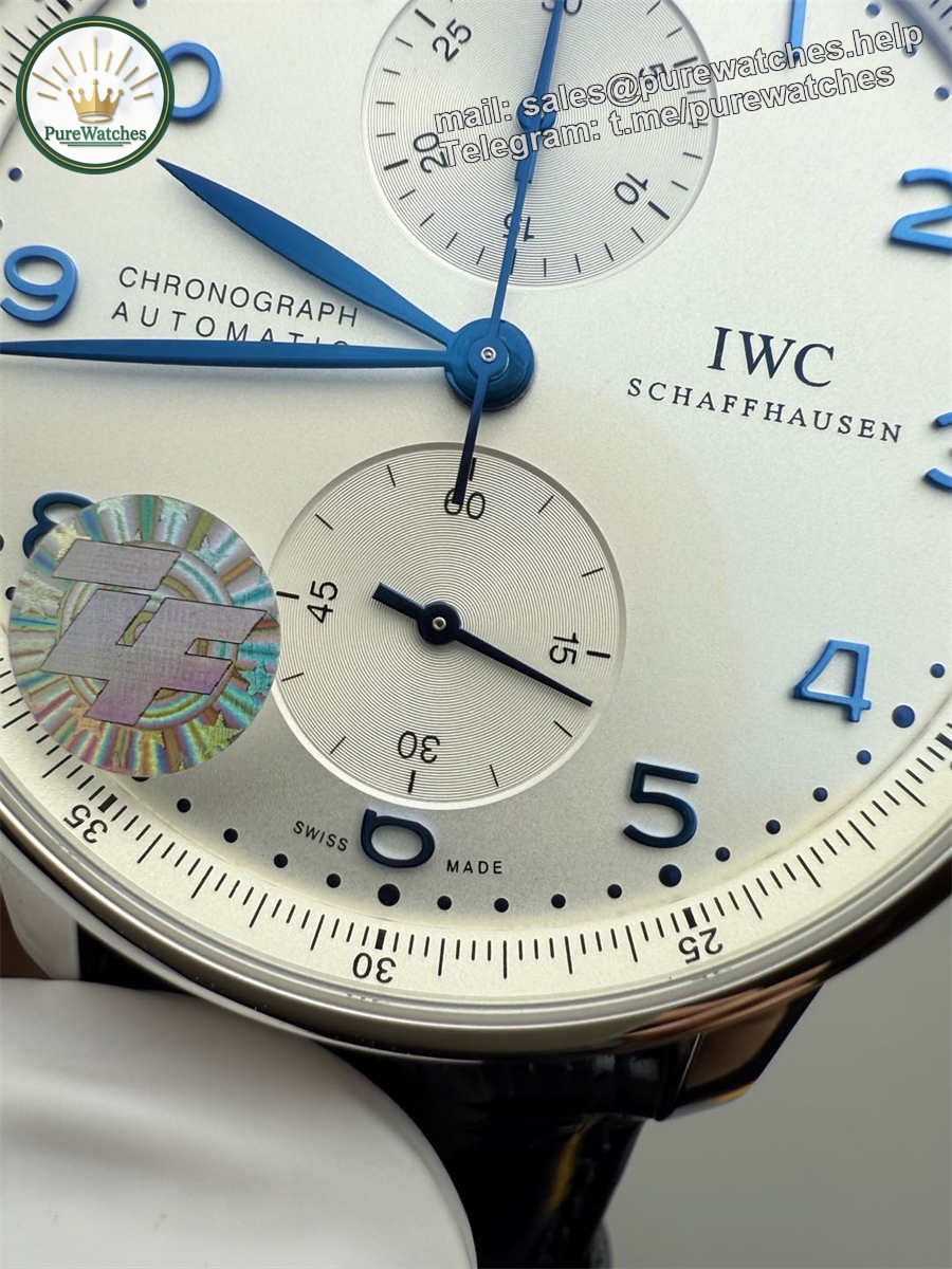 IWC Portugieser Black Replica – ZF Factory Portuguese Chronograph 41mm Luxury Watch - Image 4
