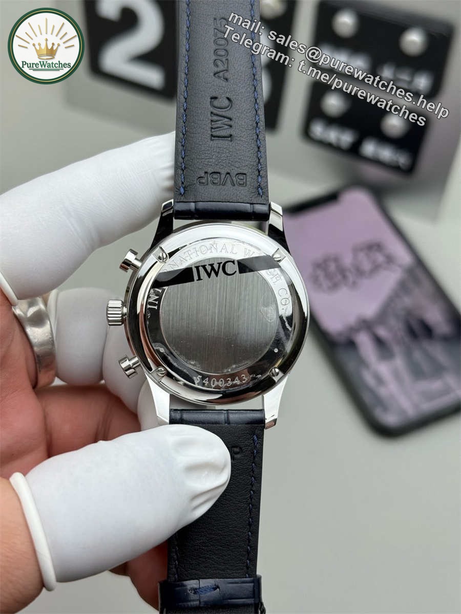 IWC Portugieser Black Replica – ZF Factory Portuguese Chronograph 41mm Luxury Watch - Image 9