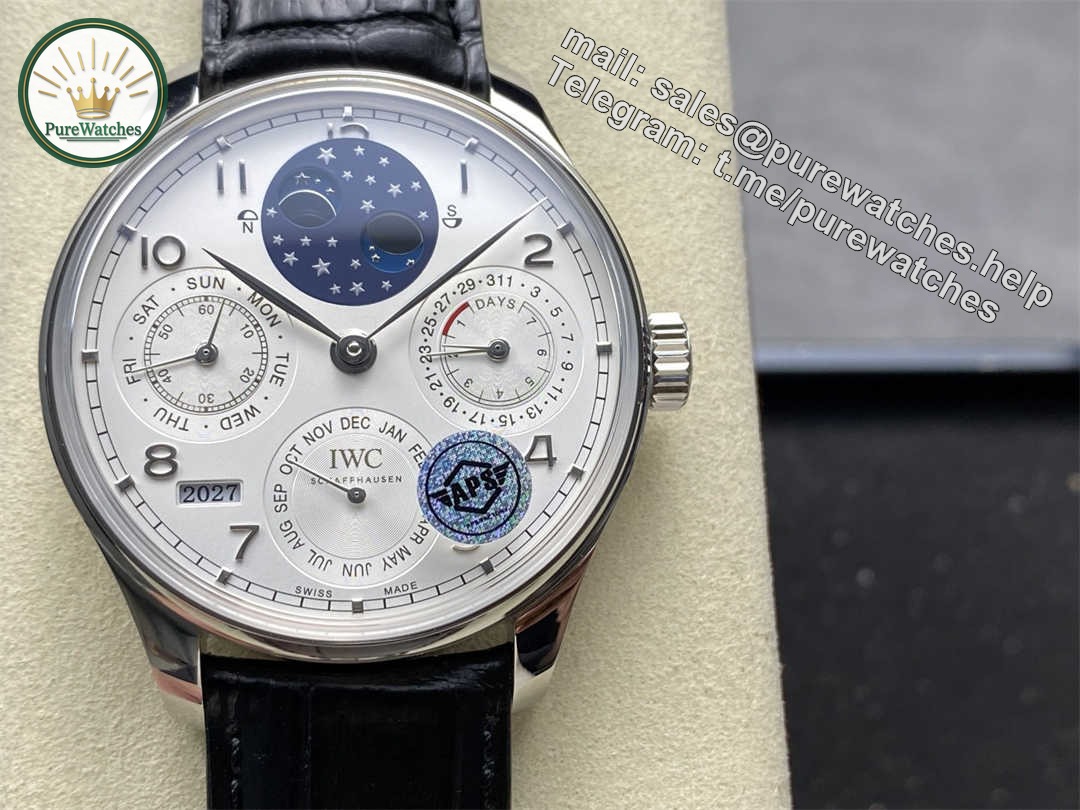 IWC Portuguese IW503406 Replica – Platinum Perpetual Calendar Watch by APS Factory