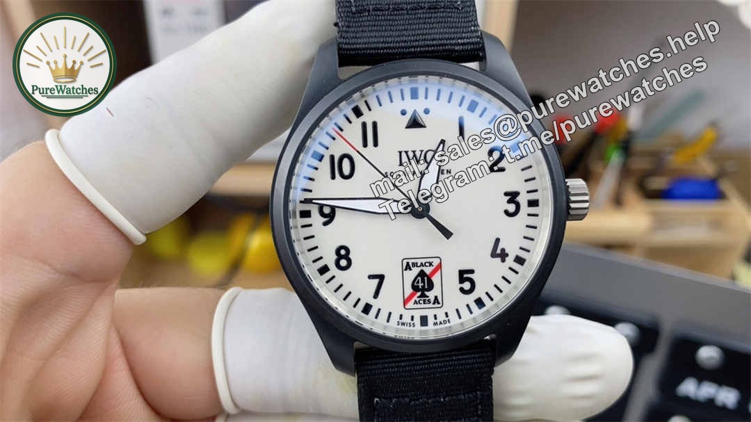 M+ Factory IWC Pilot IW326905 Replica – Ceramic Ace of Spades 41mm Automatic Watch