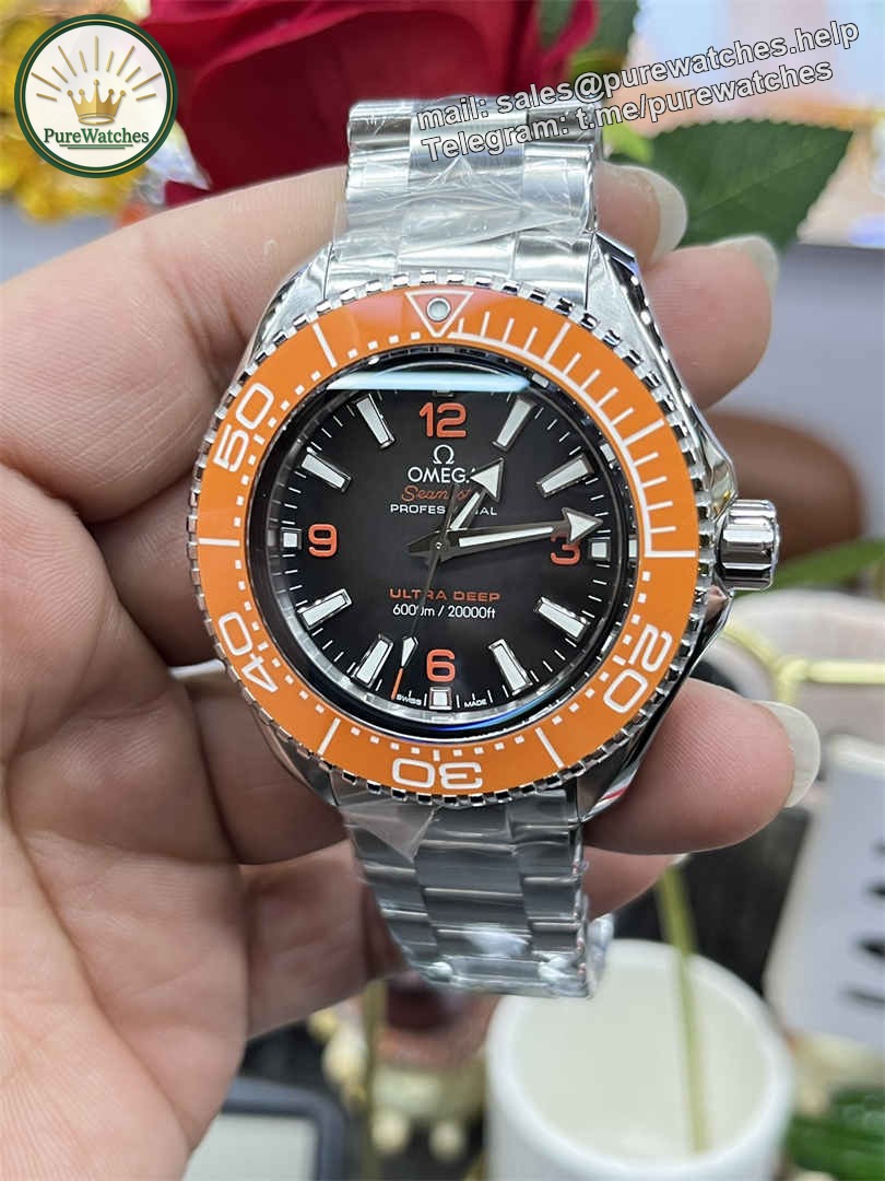 VS Factory Omega Seamaster Replica Planet Ocean 600M 45.5mm Orange – Master 8912 Movement - Image 6