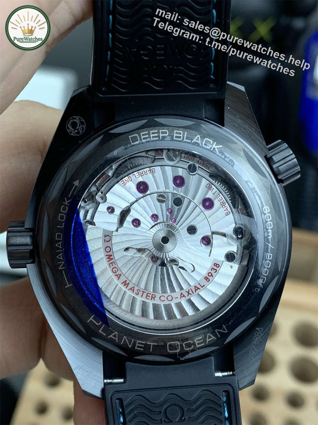 Omega Seamaster Worldtimer Replica – VS Factory Black Ceramic GMT 45.5mm - Image 6
