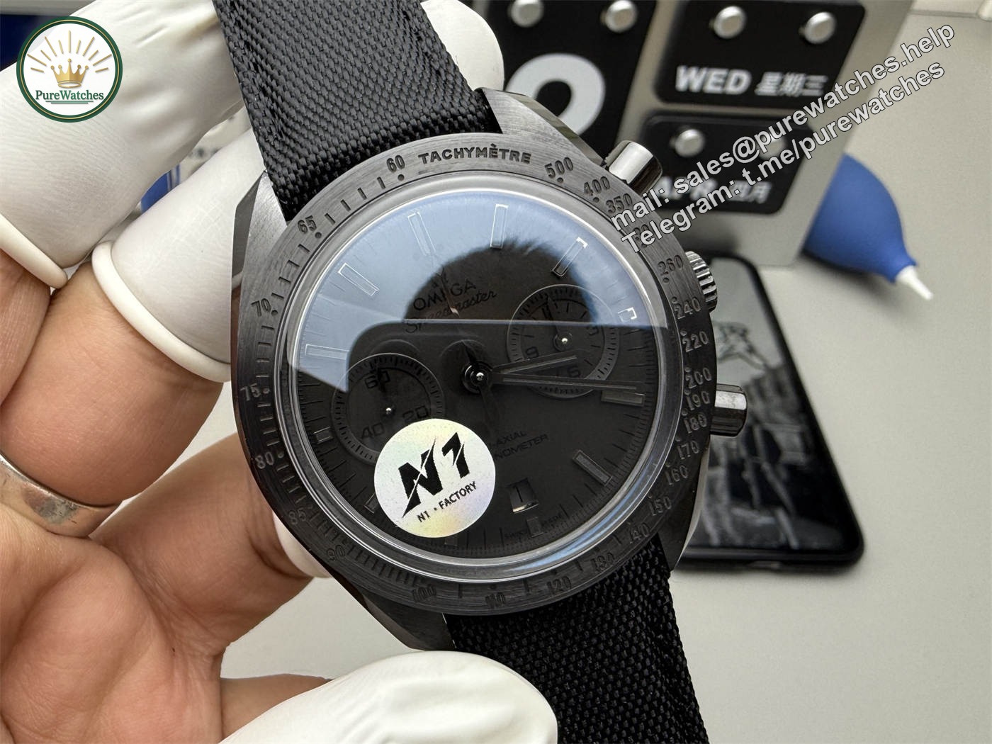 Omega Speedmaster 310.92.44.51.01.003 Replica – N1 Dark Side of the Moon 44.25mm Ceramic Chronograph - Image 2