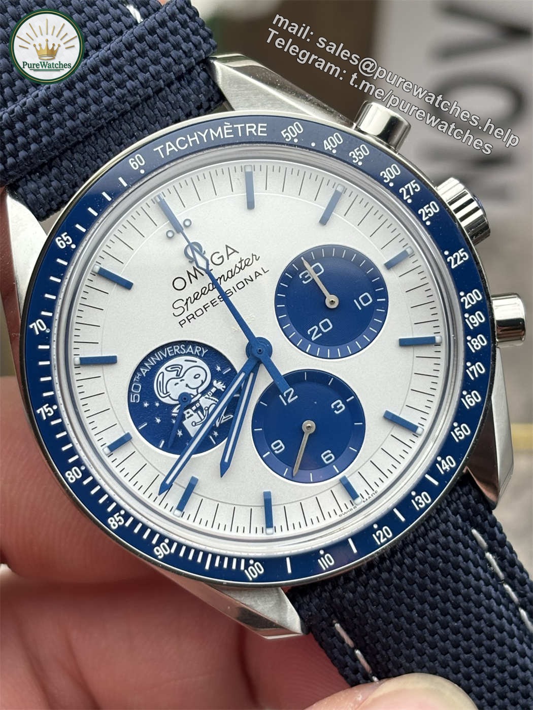 Omega Speedmaster Snoopy Replica 310.32.42.50.02.001 – Silver Snoopy Manual Chronograph 42mm - Image 2