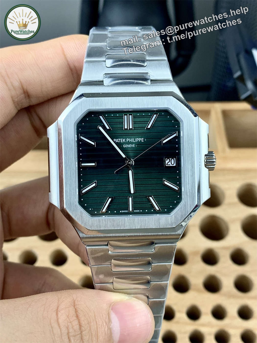 Patek Cubitus 5821 Replica – PPF Factory Green Dial Stainless Steel 45mm