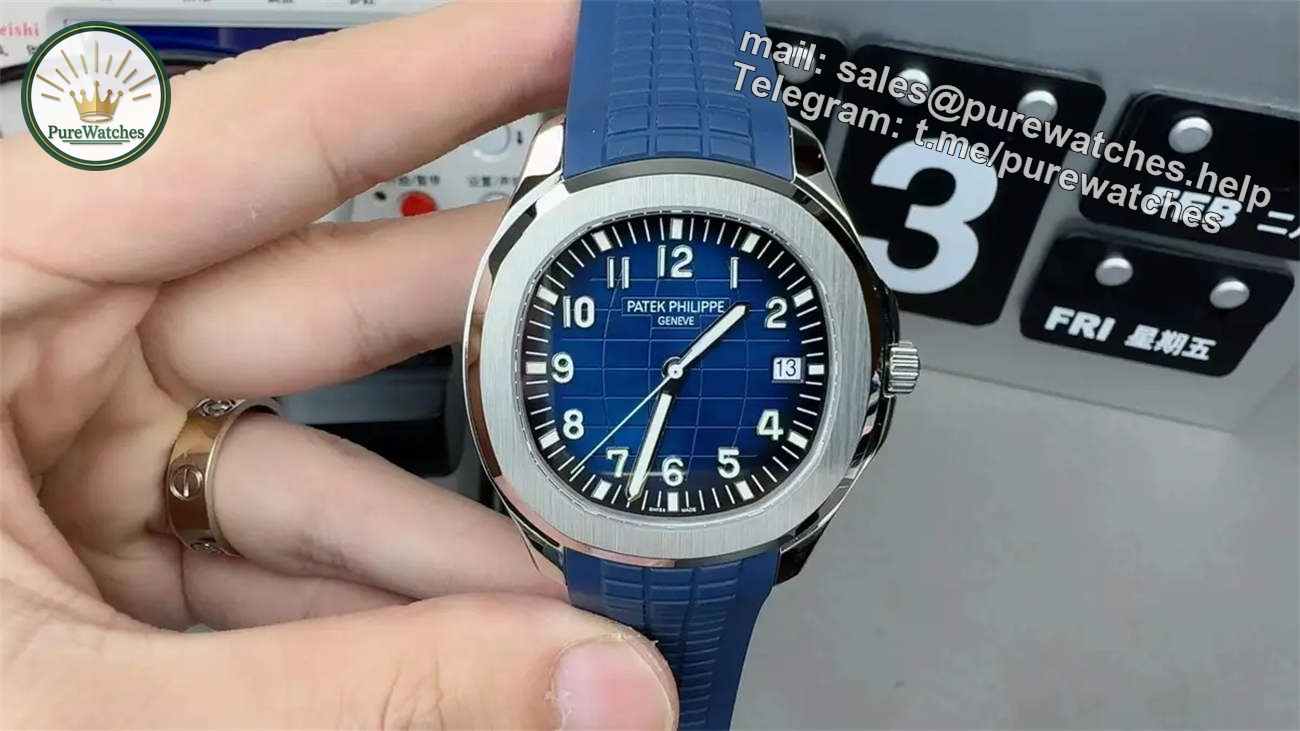 Patek Philippe Aquanaut 5168G Replica – Blue Dial, White Gold Case, 3K Factory Precision