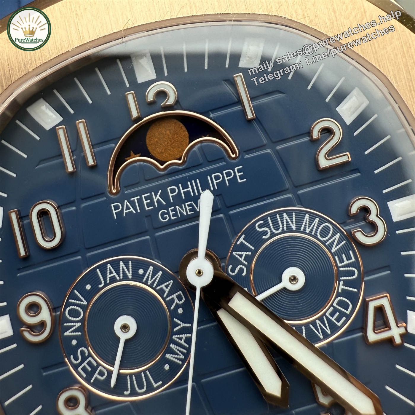 Patek Philippe Aquanaut 5261R Replica – 39.9mm Rose Gold Annual Calendar - Image 2