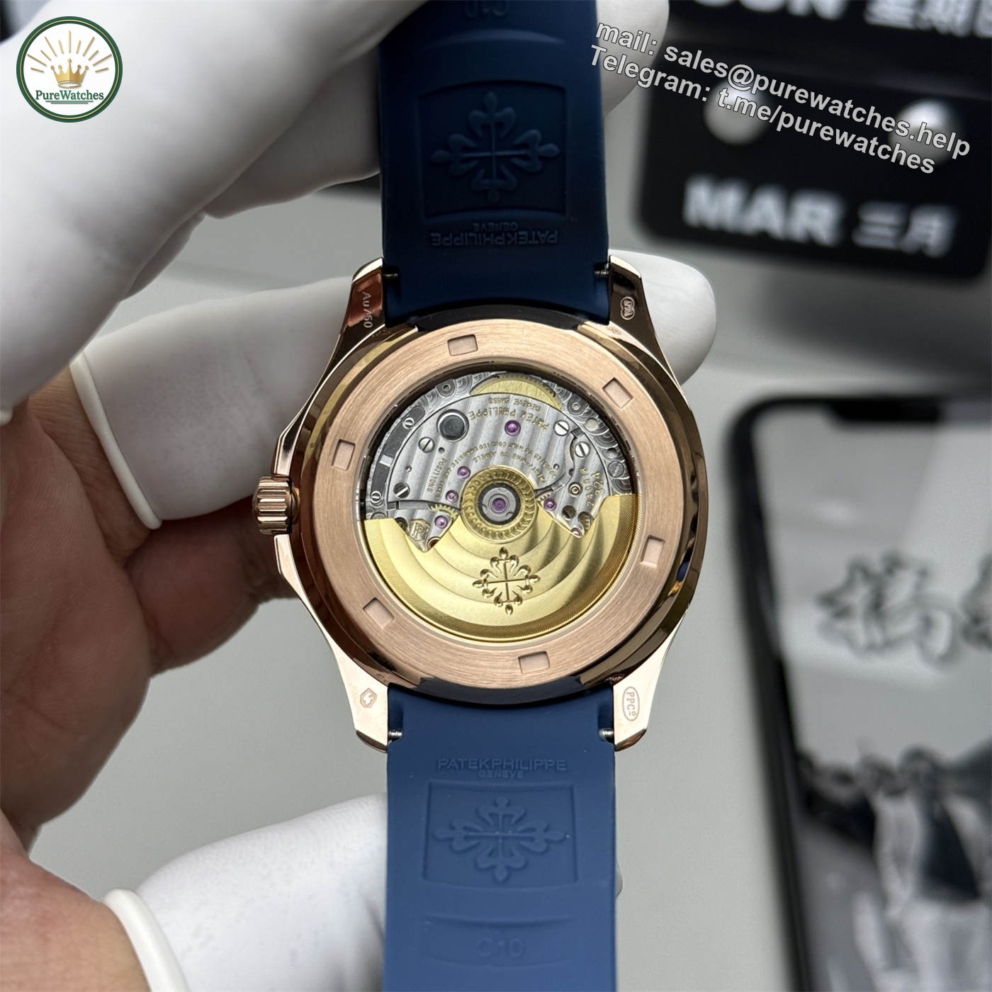 Patek Philippe Aquanaut 5261R Replica – 39.9mm Rose Gold Annual Calendar - Image 5