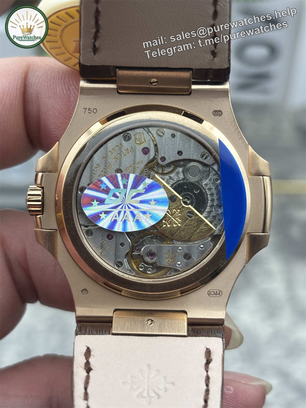 Patek Philippe Nautilus 5712 Replica �C 5712GR-001 Rose Gold Moonphase Watch - Image 3