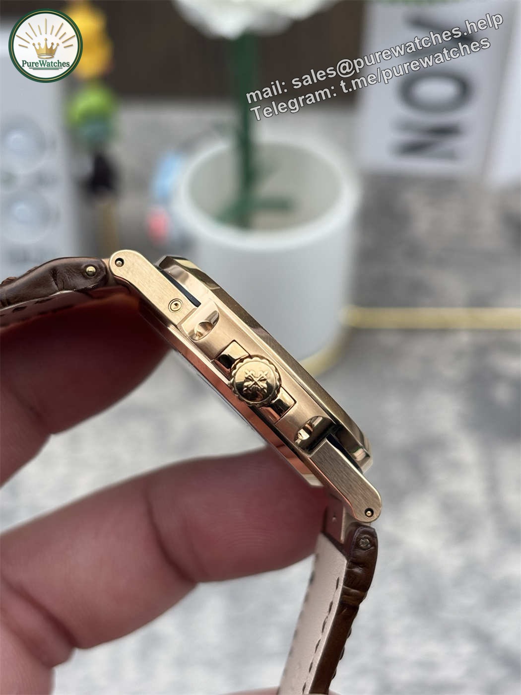 Patek Philippe Nautilus 5712 Replica �C 5712GR-001 Rose Gold Moonphase Watch - Image 7