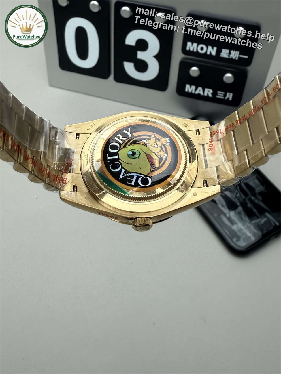 QF Day-Date 36mm Replica – Full-Weight 2836 Movement with Diamond Dial - Image 7