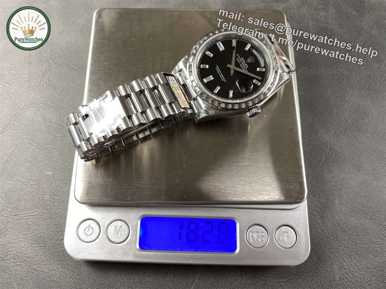 QF Factory Rolex Day-Date 40mm Replica – Full-Weight Diamond Bezel, 3255 Clone - Image 8