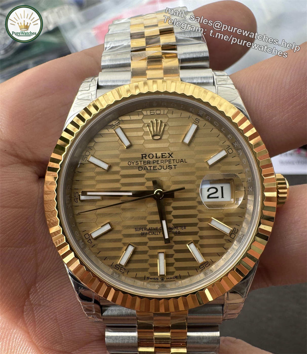 Rolex Datejust 41 Two Tone Replica – VS Factory M126333-0022 with Dandong 3235 Movement - Image 2