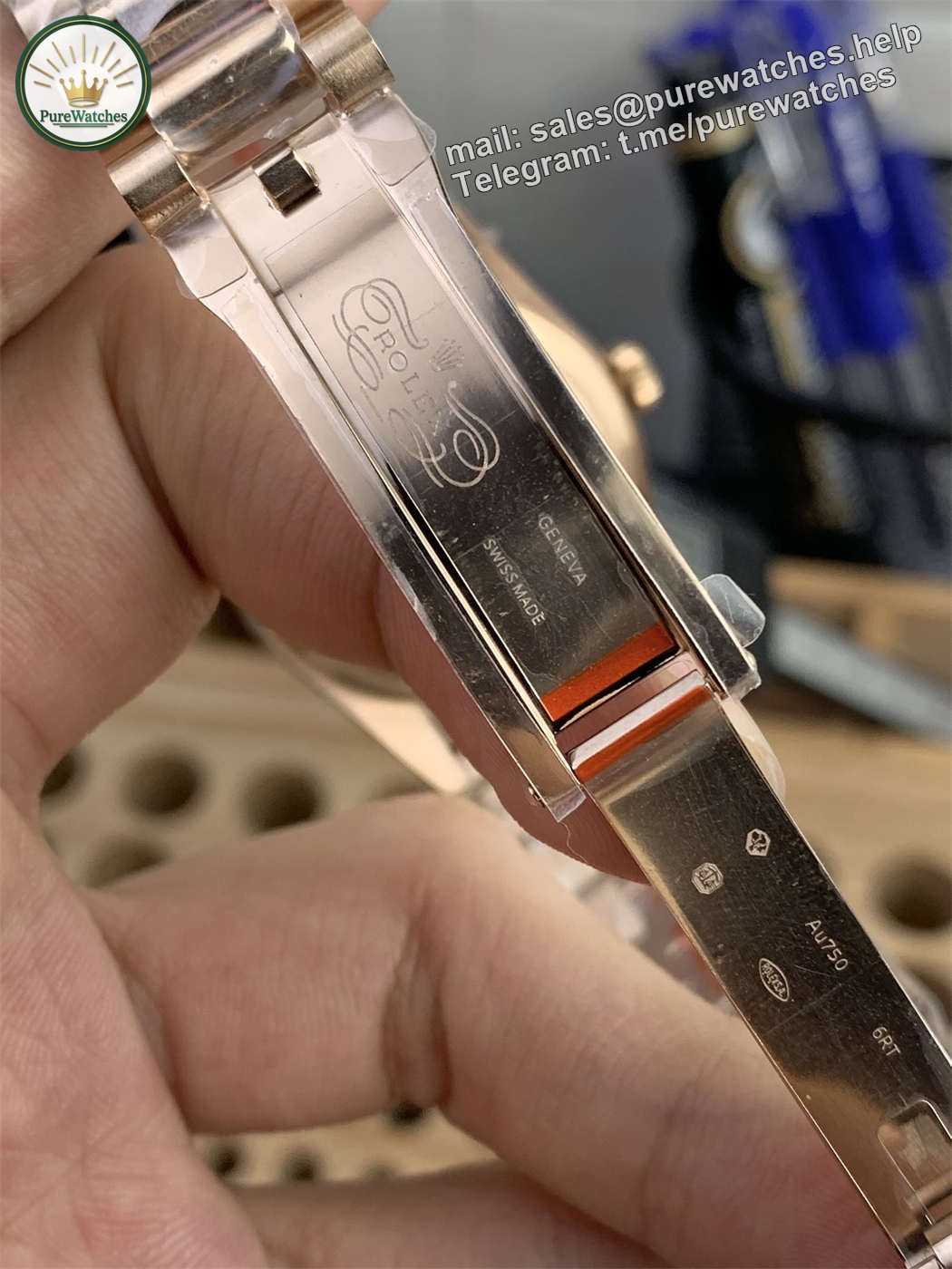 Rolex Day-Date 36 Gold Replica – Everose Gold President Watch with 3255 Clone Movement - Image 5