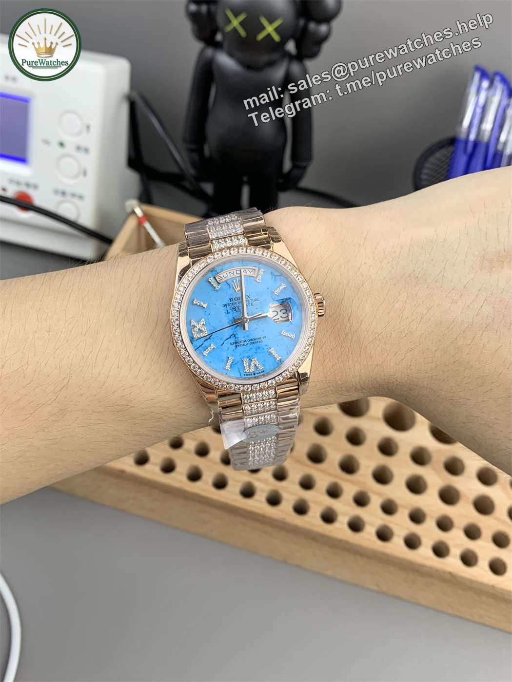 Rolex Day-Date 36 Replica – Ladies Everose Gold President Watch - Image 2