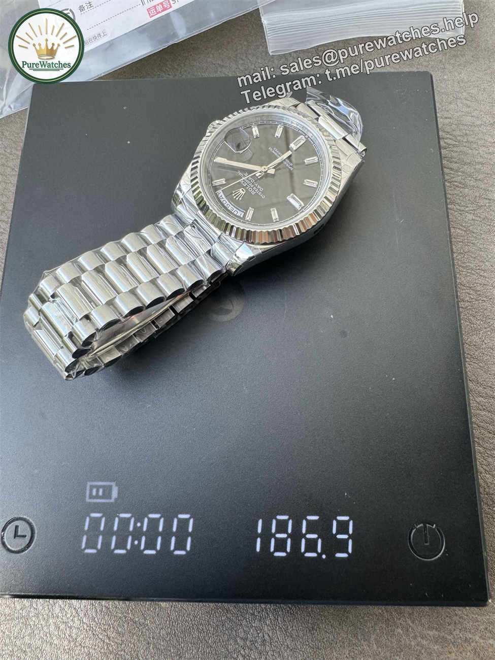 Rolex Day-Date Tungsten Replica (QF Factory) – Heavy Version 187g - Image 2