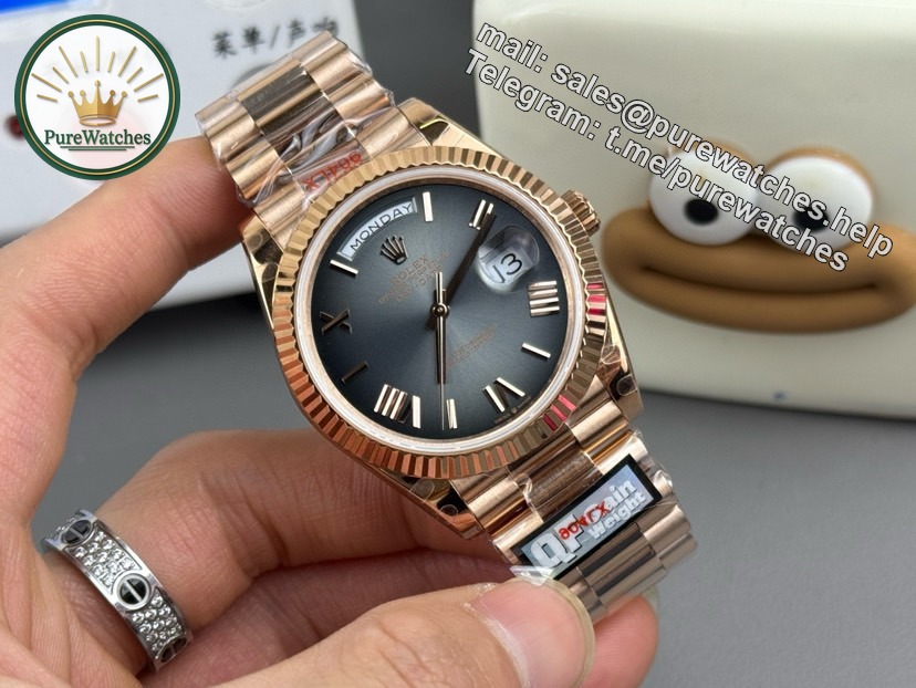 QF Factory Rolex Day to Date 40 – 40 mm Everose Gold Men’s Watch - Image 3