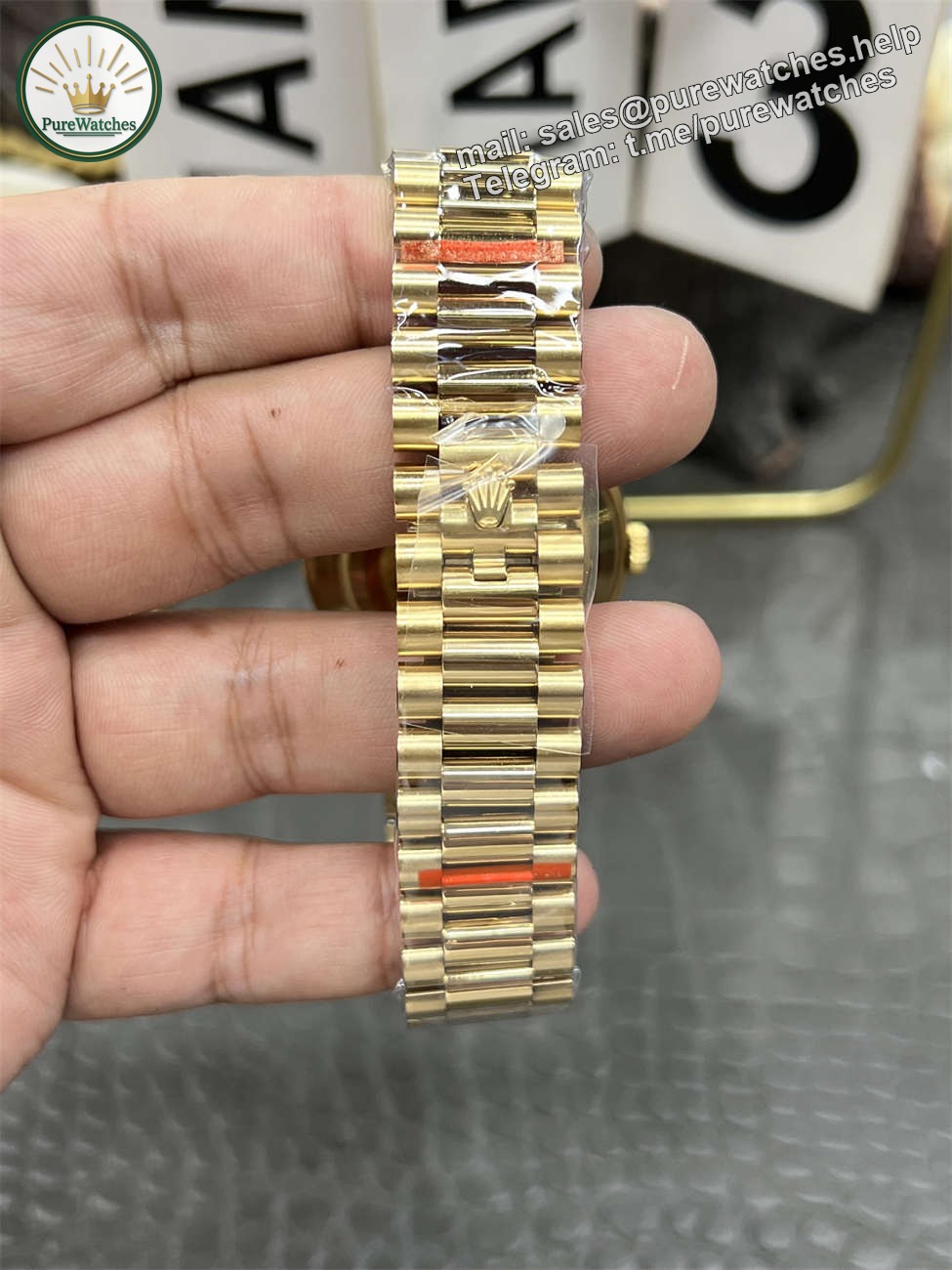 Rolex Day‑Date QF Factory 184g Replica – Black Dial, Full-Weight - Image 6