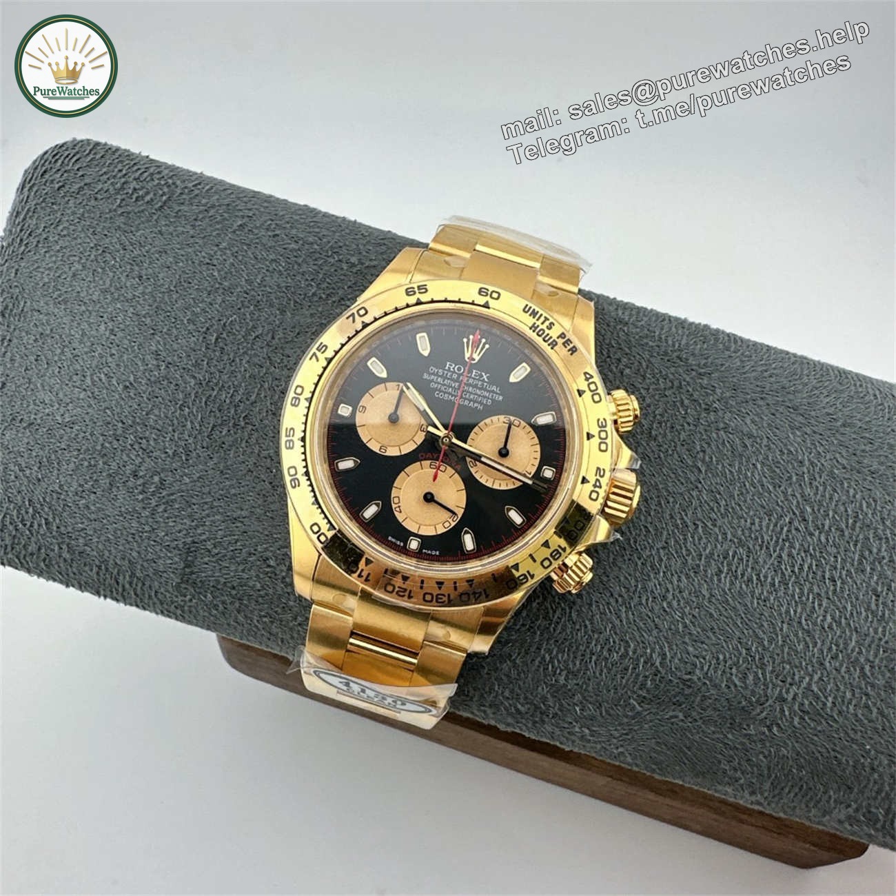 Clean Factory Rolex Daytona 116508 Replica �C Yellow Gold Black Dial (Dandong 4130) - Image 3