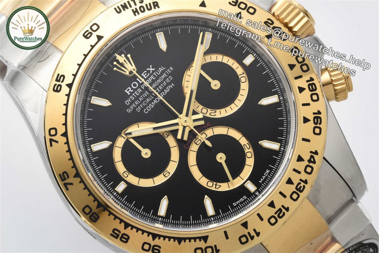 Clean Factory Rolex Daytona 126503 Replica �C New Two Tone Black Dial (4131 Movement) - Image 6