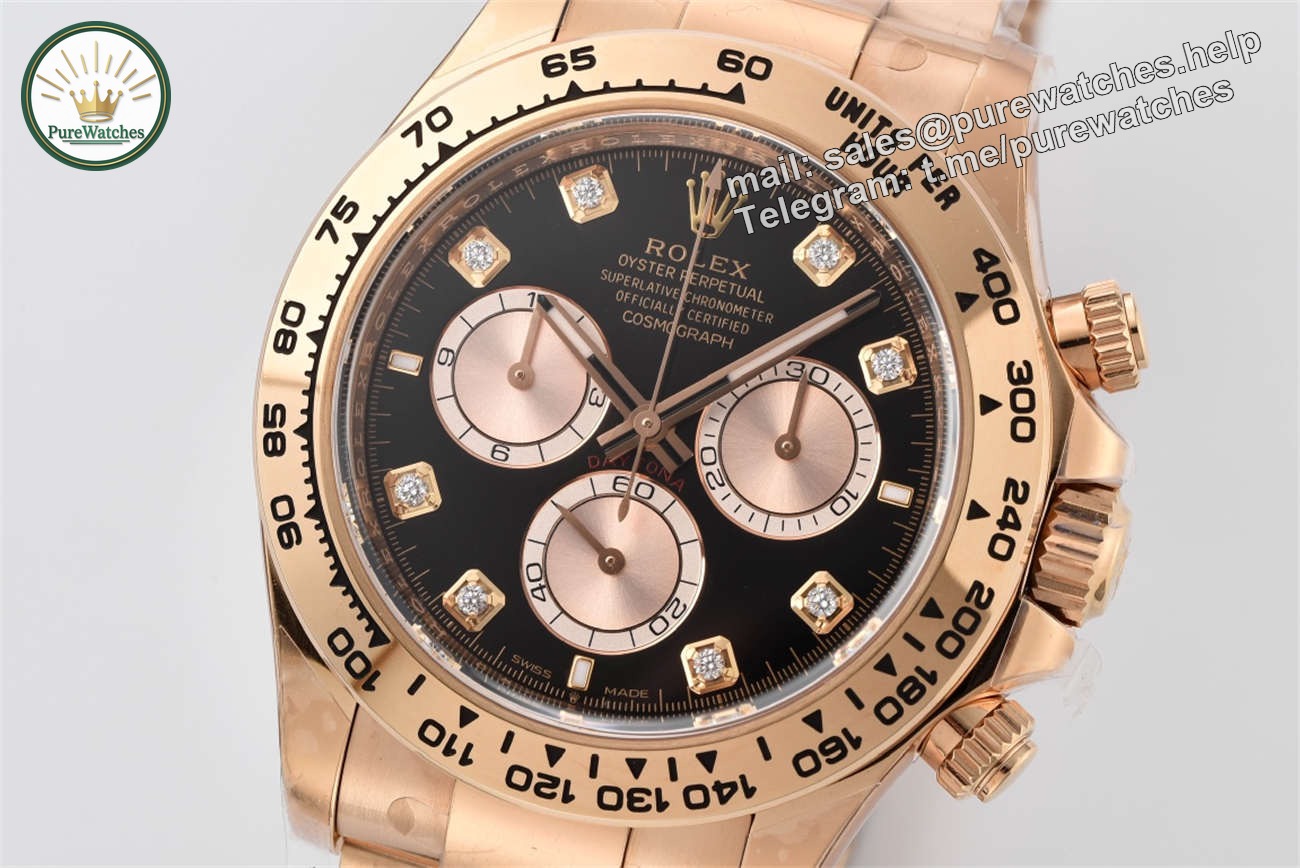Clean Factory Rolex Daytona 126505 Diamond Dial Replica �C Rose Gold (4131 Movement) - Image 3