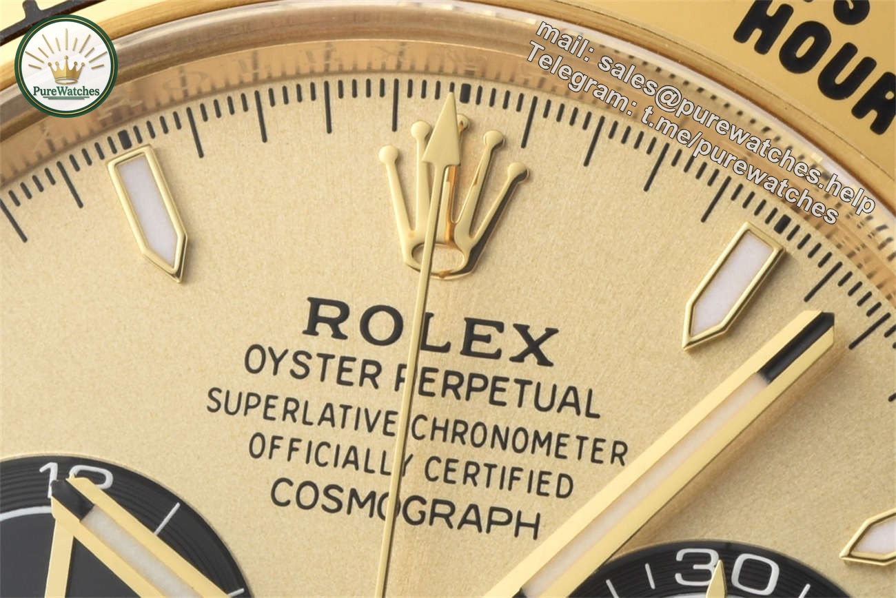 Rolex Daytona 126508 Replica �C Clean Factory 18K Yellow Gold Black Dial - Image 3