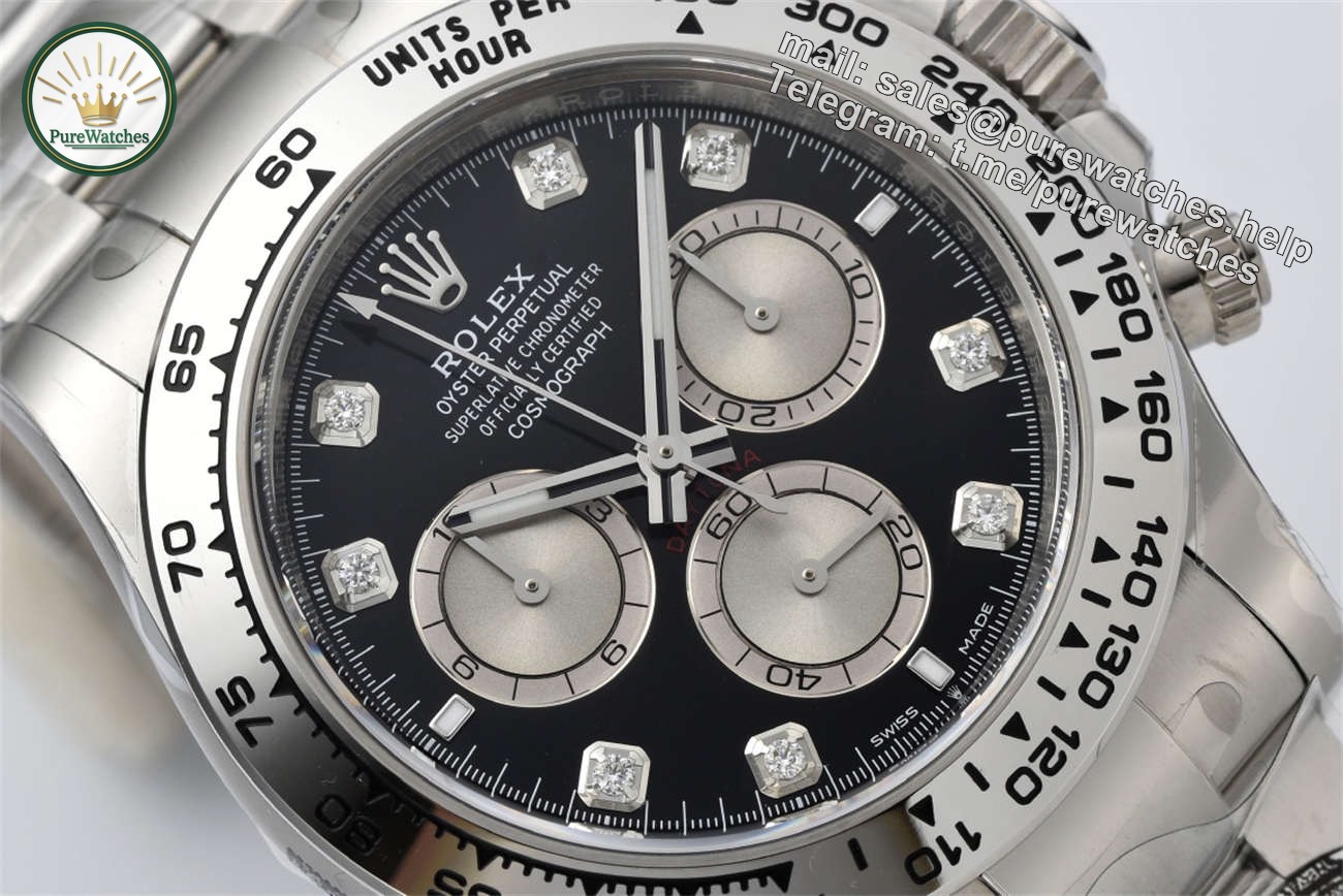 Clean Factory Rolex Daytona 126509 Replica �C White Gold Black Diamond Dial (4131) - Image 2