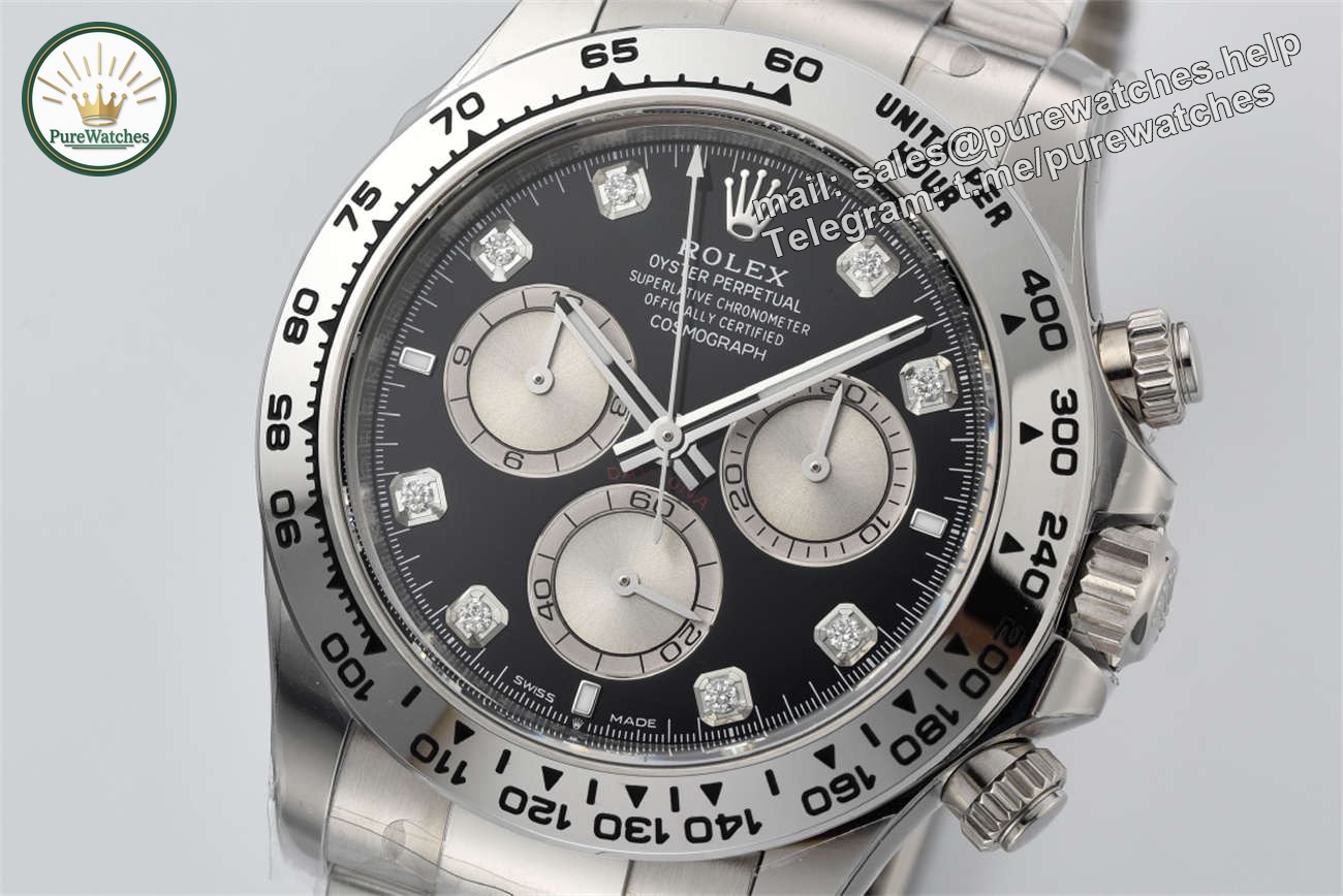 Clean Factory Rolex Daytona 126509 Replica �C White Gold Black Diamond Dial (4131) - Image 4