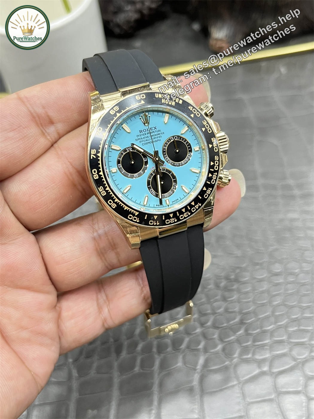Rolex Daytona 126518LN Replica ?C Yellow Gold Oysterflex Chronograph - Image 2