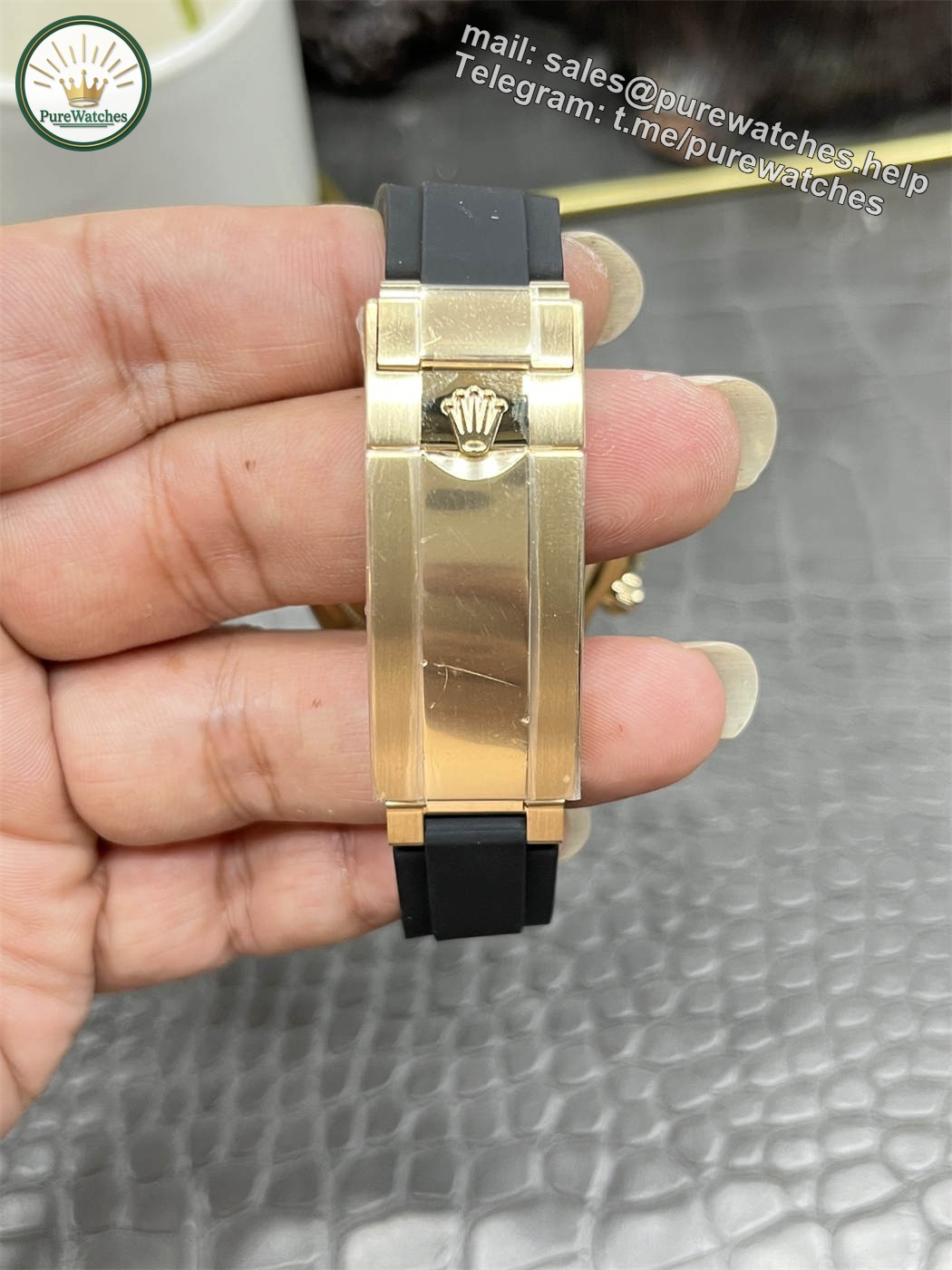 Rolex Daytona 126518LN Replica ?C Yellow Gold Oysterflex Chronograph - Image 7