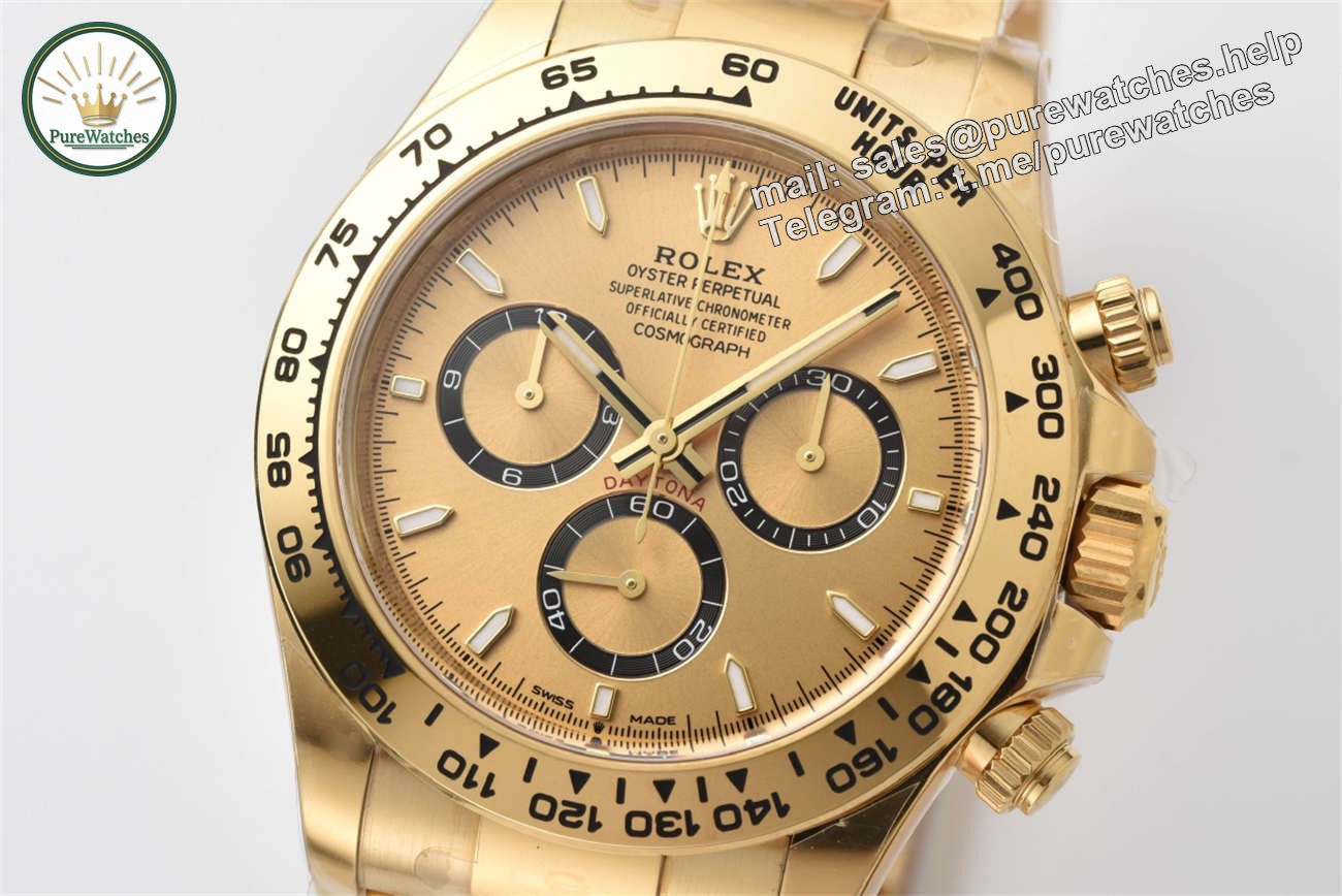 Rolex Daytona Champagne Dial Replica �C Clean Factory 126518LN Yellow Gold Chronograph - Image 2