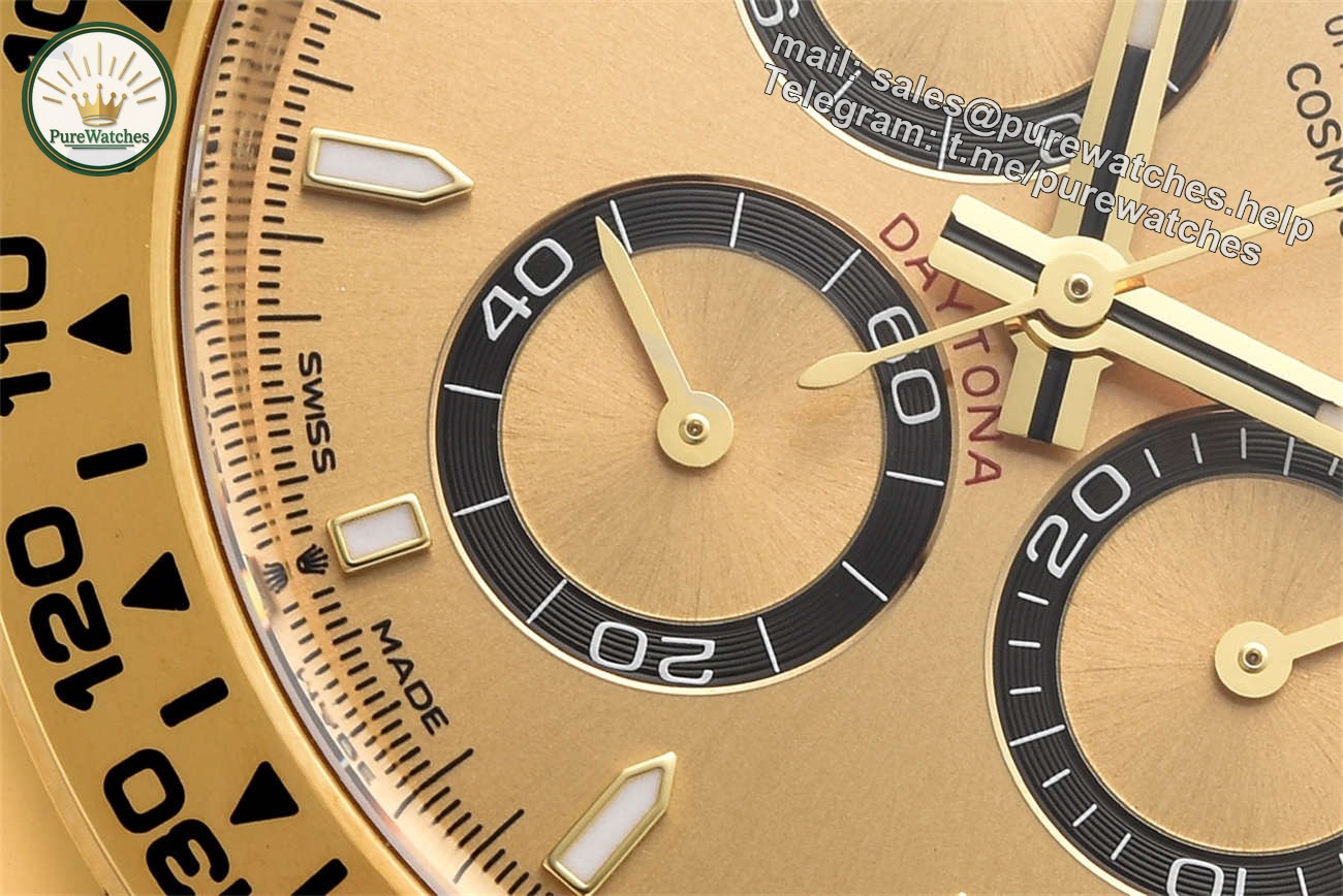 Rolex Daytona Champagne Dial Replica �C Clean Factory 126518LN Yellow Gold Chronograph - Image 3