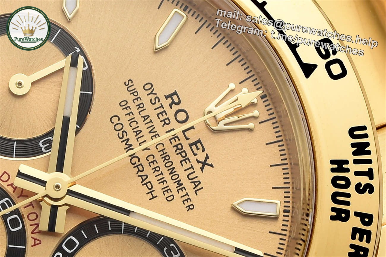 Rolex Daytona Champagne Dial Replica �C Clean Factory 126518LN Yellow Gold Chronograph - Image 5