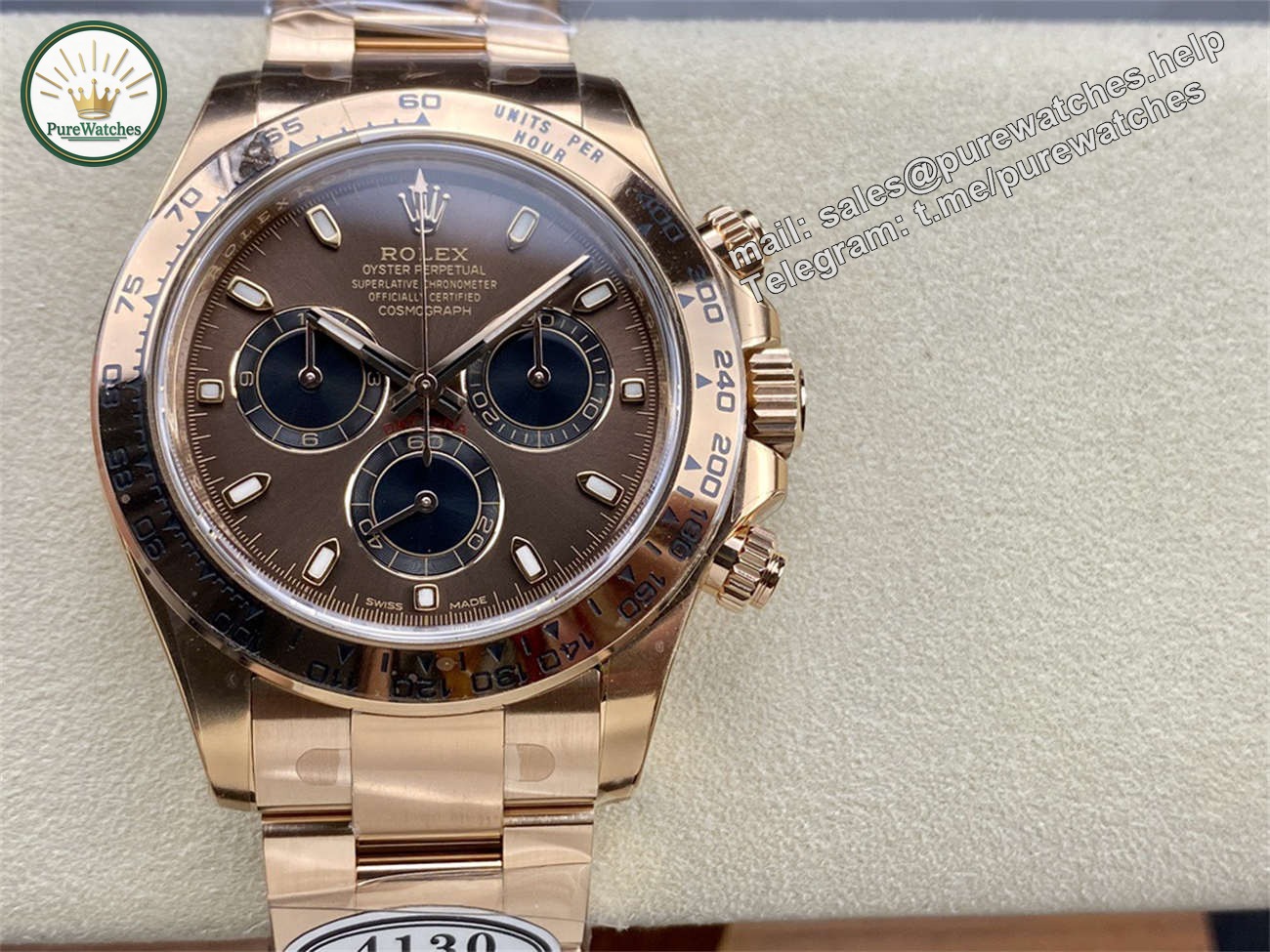 Rolex Daytona Chocolate Dial �C Clean Factory Everose Gold 4130 Replica