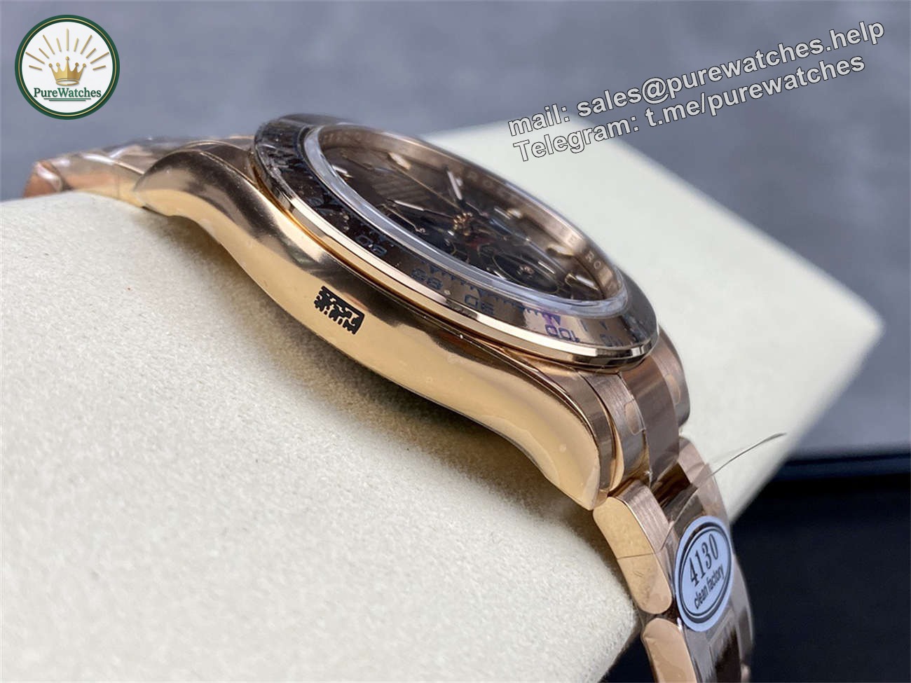 Rolex Daytona Chocolate Dial �C Clean Factory Everose Gold 4130 Replica - Image 5