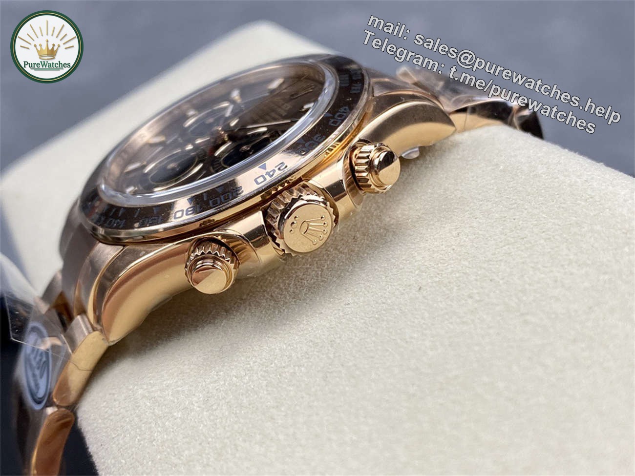 Rolex Daytona Chocolate Dial �C Clean Factory Everose Gold 4130 Replica - Image 6