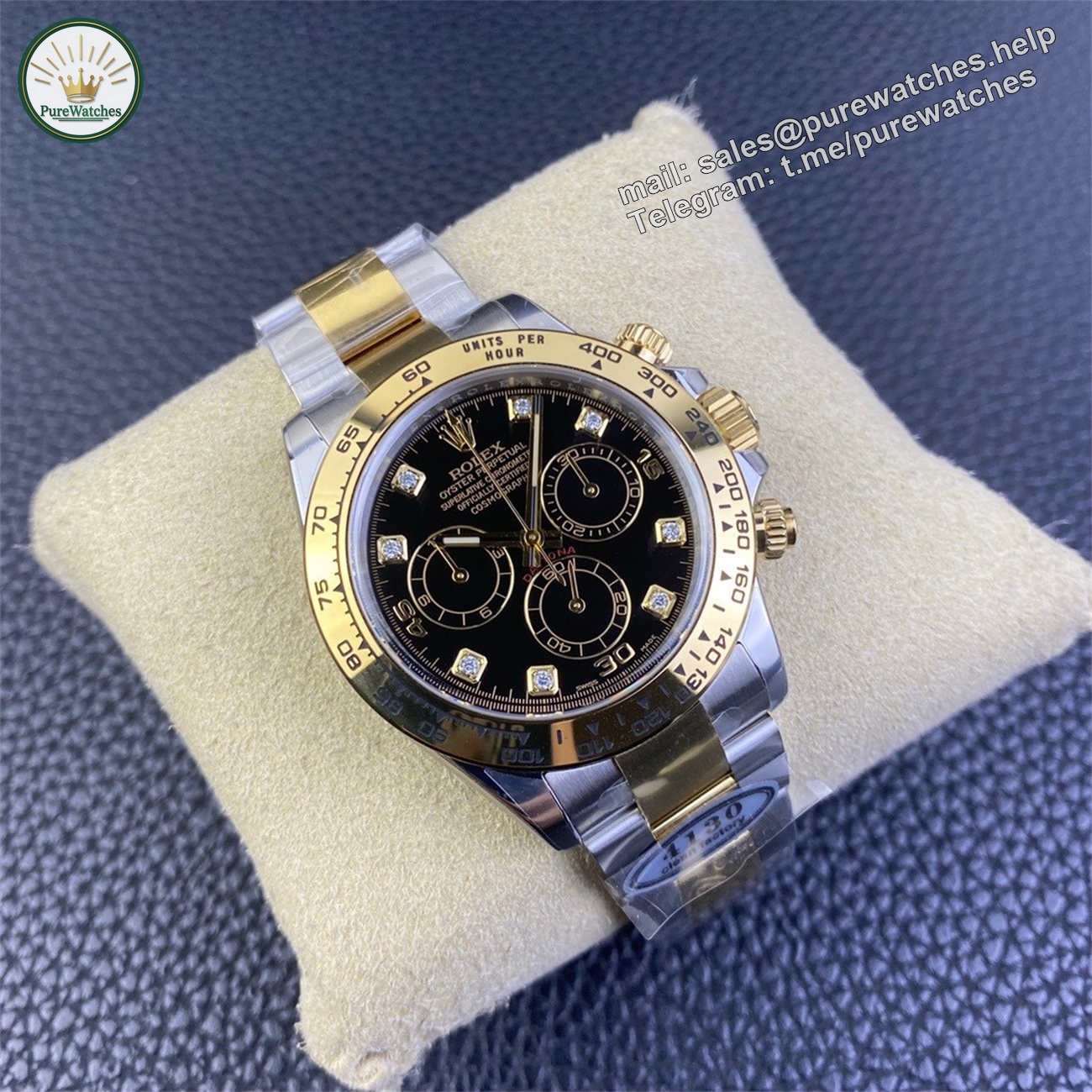 Clean Factory Rolex Daytona Diamond Dial Replica �C 116503 Two Tone (Dandong 4130) - Image 2