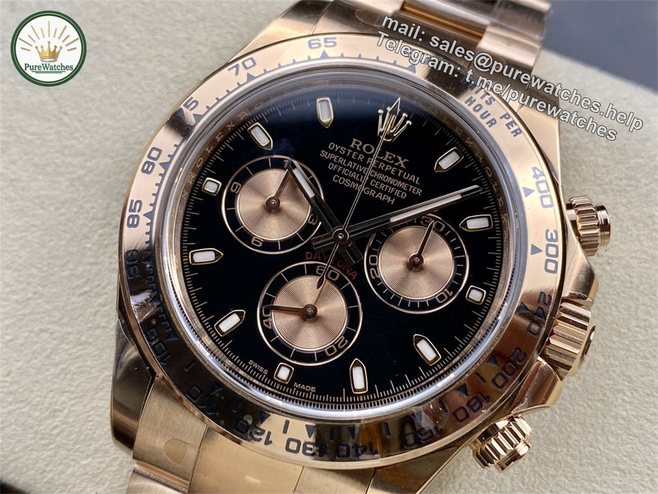 Rolex Daytona Everose Black Dial �C Clean Factory Edition - Image 3