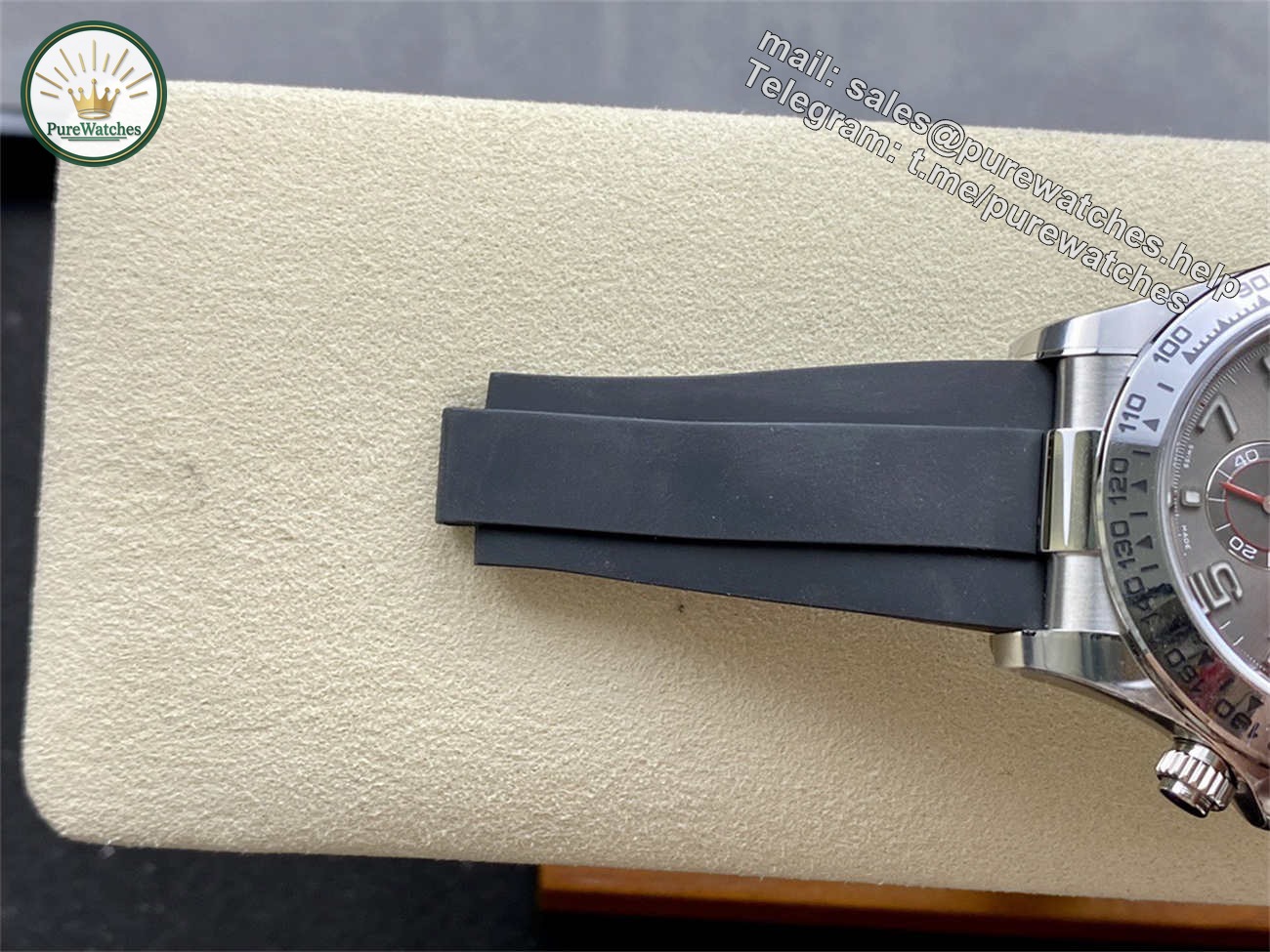 Rolex Daytona Grey Dial �C Clean Factory White Gold Chronograph Replica - Image 7