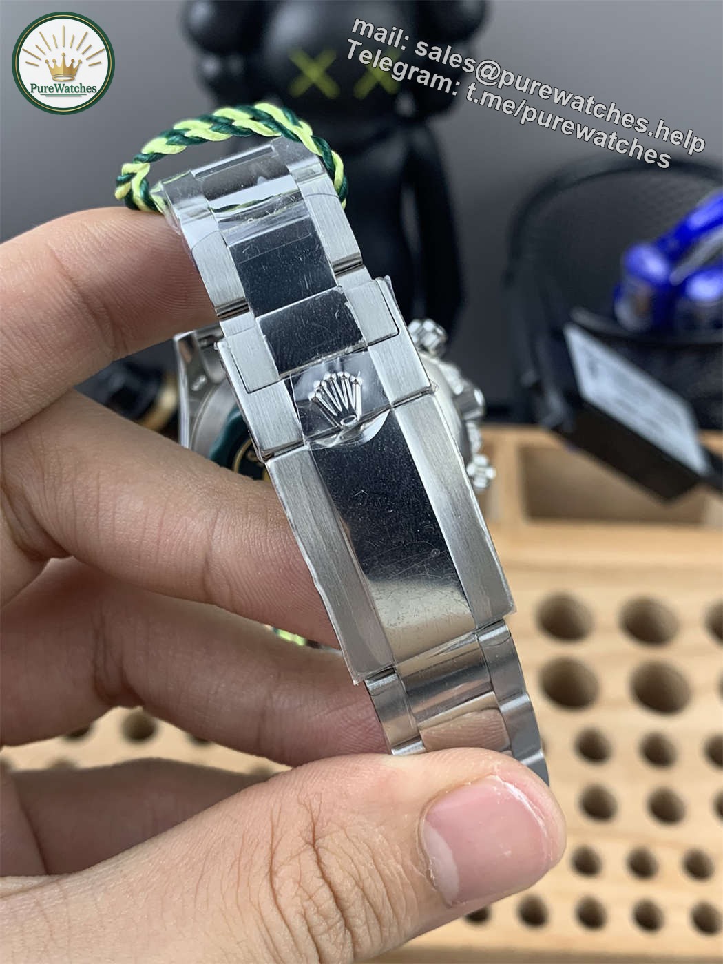 Rolex Daytona Rainbow Replica 116599 RBOW – ZF Factory White Gold 4130 Movement - Image 7