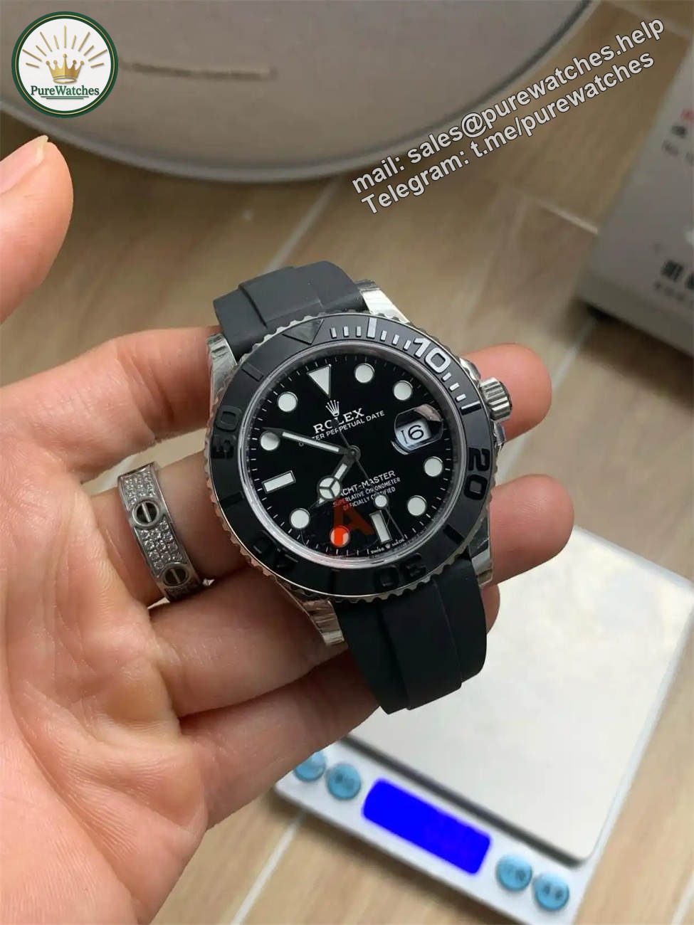 Rolex Yacht Master 42 White Gold Replica – VS Factory V3 Premium Edition - Image 2