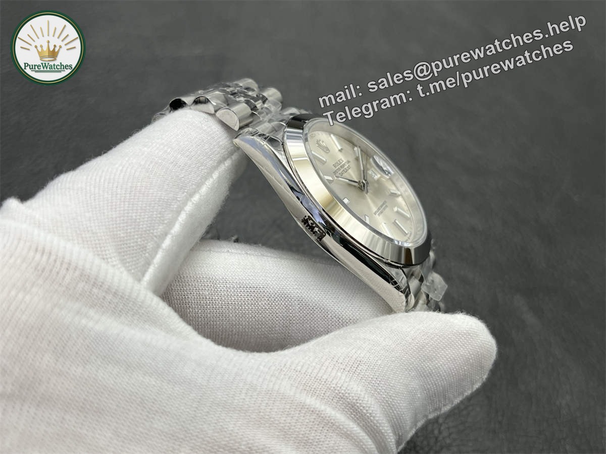 Silver Datejust 41 Replica – Premium 41mm VS Factory Jubilee Bracelet Silver Dial Rolex Clone - Image 5